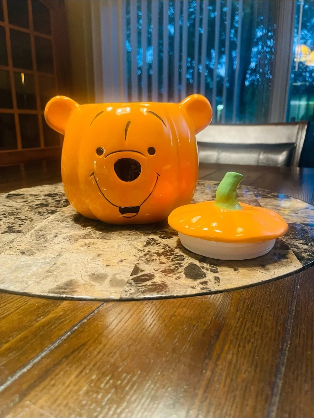 Halloween Winnie the Pooh Pumpkin Candy Jar - Orange